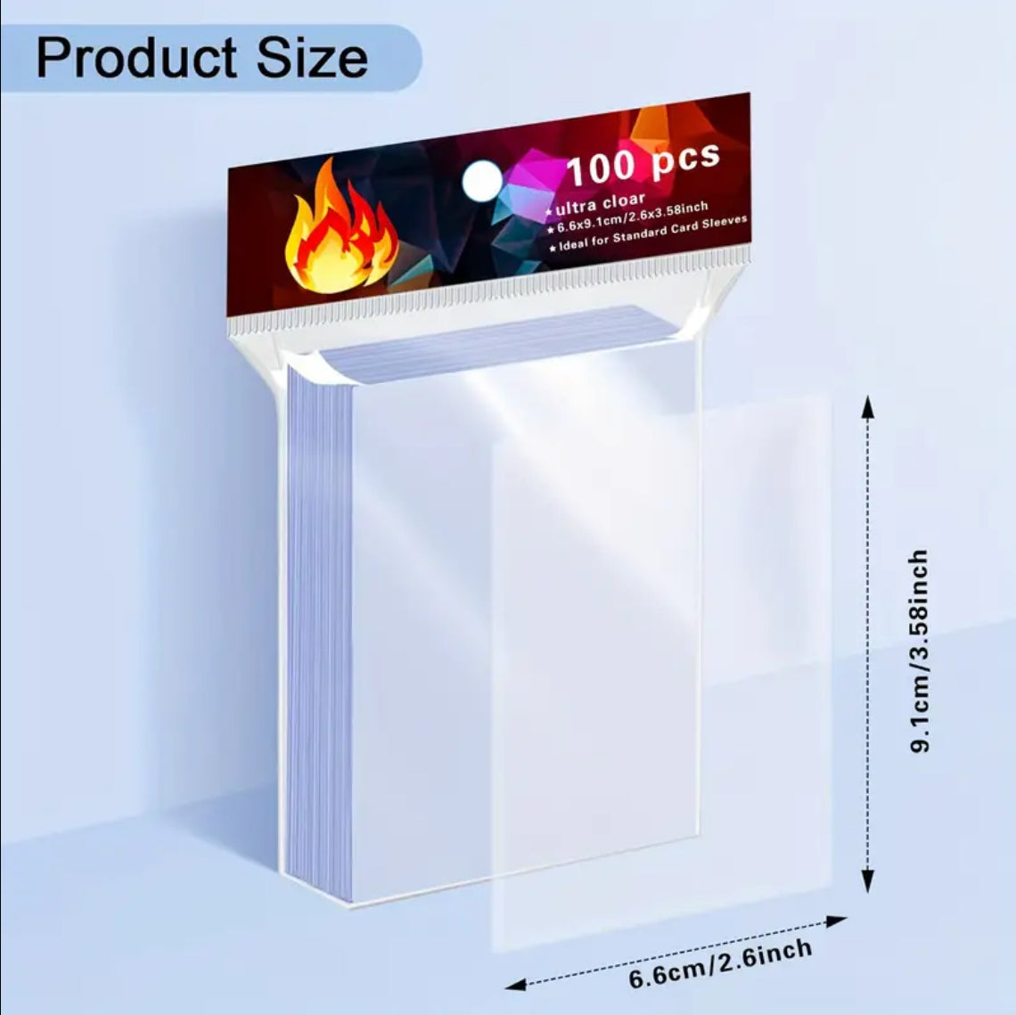 100 Clear Card Sleeves